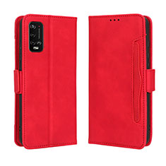 Coque Portefeuille Livre Cuir Etui Clapet BY3 pour Wiko Power U10 Rouge