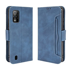 Coque Portefeuille Livre Cuir Etui Clapet BY3 pour Wiko Ride 3 Bleu