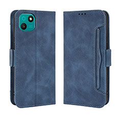 Coque Portefeuille Livre Cuir Etui Clapet BY3 pour Wiko T10 Bleu