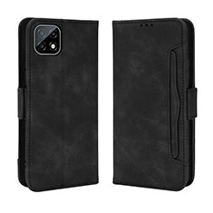 Coque Portefeuille Livre Cuir Etui Clapet BY3 pour Wiko T3 Noir