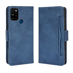 Coque Portefeuille Livre Cuir Etui Clapet BY3 pour Wiko View5 Bleu