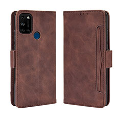 Coque Portefeuille Livre Cuir Etui Clapet BY3 pour Wiko View5 Plus Marron