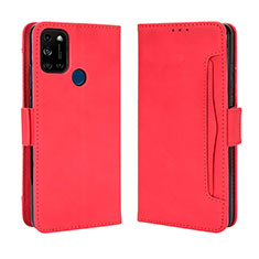 Coque Portefeuille Livre Cuir Etui Clapet BY3 pour Wiko View5 Rouge