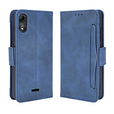 Coque Portefeuille Livre Cuir Etui Clapet BY3 pour Wiko Y51 Bleu