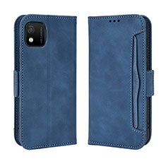 Coque Portefeuille Livre Cuir Etui Clapet BY3 pour Wiko Y52 Bleu