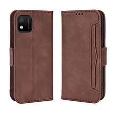 Coque Portefeuille Livre Cuir Etui Clapet BY3 pour Wiko Y52 Marron