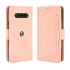 Coque Portefeuille Livre Cuir Etui Clapet BY3 pour Xiaomi Black Shark 4 5G Rose