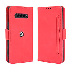 Coque Portefeuille Livre Cuir Etui Clapet BY3 pour Xiaomi Black Shark 4 5G Rouge