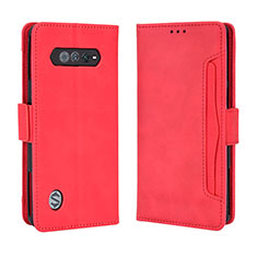 Coque Portefeuille Livre Cuir Etui Clapet BY3 pour Xiaomi Black Shark 4S 5G Rouge