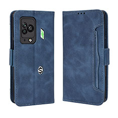 Coque Portefeuille Livre Cuir Etui Clapet BY3 pour Xiaomi Black Shark 5 Pro 5G Bleu