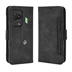 Coque Portefeuille Livre Cuir Etui Clapet BY3 pour Xiaomi Black Shark 5 Pro 5G Noir