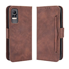 Coque Portefeuille Livre Cuir Etui Clapet BY3 pour Xiaomi Civi 5G Marron