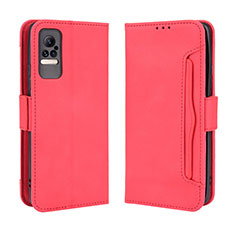 Coque Portefeuille Livre Cuir Etui Clapet BY3 pour Xiaomi Civi 5G Rouge