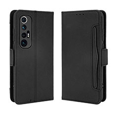 Coque Portefeuille Livre Cuir Etui Clapet BY3 pour Xiaomi Mi 10S 5G Noir