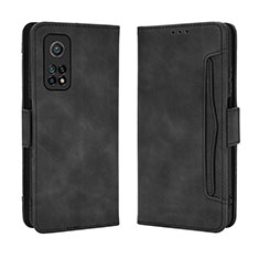 Coque Portefeuille Livre Cuir Etui Clapet BY3 pour Xiaomi Mi 10T Pro 5G Noir