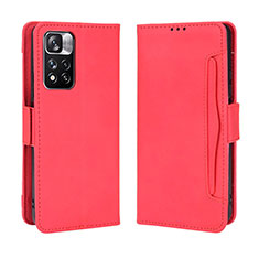 Coque Portefeuille Livre Cuir Etui Clapet BY3 pour Xiaomi Mi 11i 5G (2022) Rouge