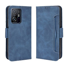 Coque Portefeuille Livre Cuir Etui Clapet BY3 pour Xiaomi Mi 11T Pro 5G Bleu