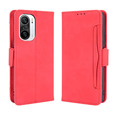 Coque Portefeuille Livre Cuir Etui Clapet BY3 pour Xiaomi Mi 11X Pro 5G Rouge