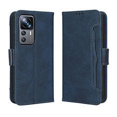 Coque Portefeuille Livre Cuir Etui Clapet BY3 pour Xiaomi Mi 12T 5G Bleu