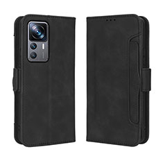 Coque Portefeuille Livre Cuir Etui Clapet BY3 pour Xiaomi Mi 12T 5G Noir