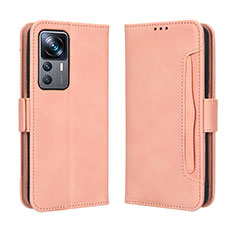 Coque Portefeuille Livre Cuir Etui Clapet BY3 pour Xiaomi Mi 12T 5G Rose