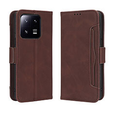 Coque Portefeuille Livre Cuir Etui Clapet BY3 pour Xiaomi Mi 13 5G Marron