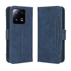 Coque Portefeuille Livre Cuir Etui Clapet BY3 pour Xiaomi Mi 13 Pro 5G Bleu