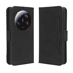 Coque Portefeuille Livre Cuir Etui Clapet BY3 pour Xiaomi Mi 13 Ultra 5G Noir