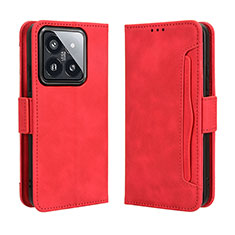 Coque Portefeuille Livre Cuir Etui Clapet BY3 pour Xiaomi Mi 14 5G Rouge