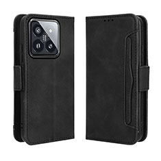 Coque Portefeuille Livre Cuir Etui Clapet BY3 pour Xiaomi Mi 14 Pro 5G Noir