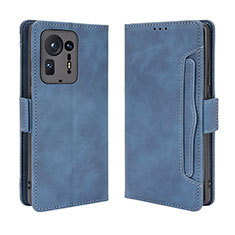 Coque Portefeuille Livre Cuir Etui Clapet BY3 pour Xiaomi Mi Mix 4 5G Bleu