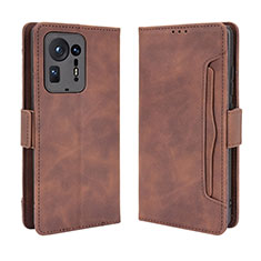 Coque Portefeuille Livre Cuir Etui Clapet BY3 pour Xiaomi Mi Mix 4 5G Marron