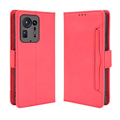 Coque Portefeuille Livre Cuir Etui Clapet BY3 pour Xiaomi Mi Mix 4 5G Rouge