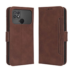 Coque Portefeuille Livre Cuir Etui Clapet BY3 pour Xiaomi Poco C40 Marron