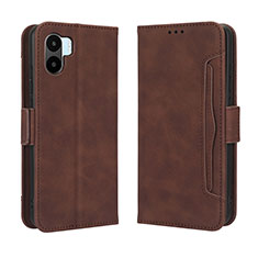 Coque Portefeuille Livre Cuir Etui Clapet BY3 pour Xiaomi Poco C50 Marron