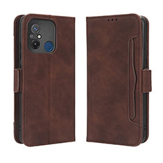 Coque Portefeuille Livre Cuir Etui Clapet BY3 pour Xiaomi Poco C55 Marron