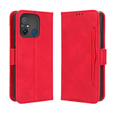 Coque Portefeuille Livre Cuir Etui Clapet BY3 pour Xiaomi Poco C55 Rouge