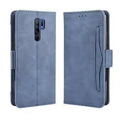 Coque Portefeuille Livre Cuir Etui Clapet BY3 pour Xiaomi Poco M2 Bleu