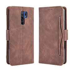 Coque Portefeuille Livre Cuir Etui Clapet BY3 pour Xiaomi Poco M2 Marron