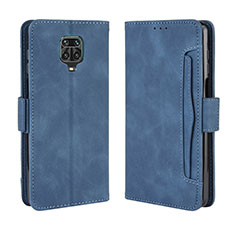 Coque Portefeuille Livre Cuir Etui Clapet BY3 pour Xiaomi Poco M2 Pro Bleu