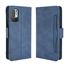 Coque Portefeuille Livre Cuir Etui Clapet BY3 pour Xiaomi POCO M3 Pro 5G Bleu