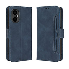 Coque Portefeuille Livre Cuir Etui Clapet BY3 pour Xiaomi Poco M4 5G Bleu