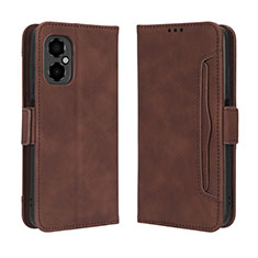 Coque Portefeuille Livre Cuir Etui Clapet BY3 pour Xiaomi Poco M4 5G Marron