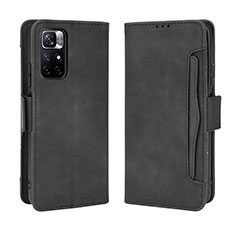 Coque Portefeuille Livre Cuir Etui Clapet BY3 pour Xiaomi Poco M4 Pro 5G Noir