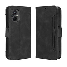 Coque Portefeuille Livre Cuir Etui Clapet BY3 pour Xiaomi Poco M5 4G Noir