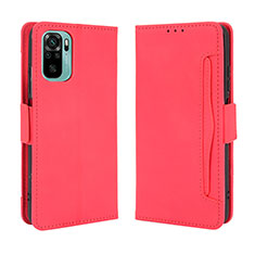 Coque Portefeuille Livre Cuir Etui Clapet BY3 pour Xiaomi Poco M5S Rouge