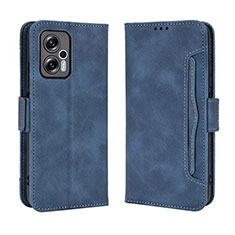 Coque Portefeuille Livre Cuir Etui Clapet BY3 pour Xiaomi Poco X4 GT 5G Bleu