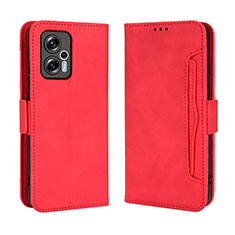 Coque Portefeuille Livre Cuir Etui Clapet BY3 pour Xiaomi Poco X4 GT 5G Rouge