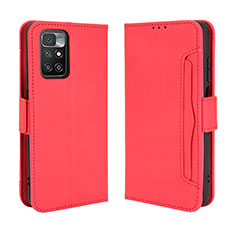 Coque Portefeuille Livre Cuir Etui Clapet BY3 pour Xiaomi Redmi 10 (2022) Rouge