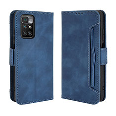 Coque Portefeuille Livre Cuir Etui Clapet BY3 pour Xiaomi Redmi 10 4G Bleu